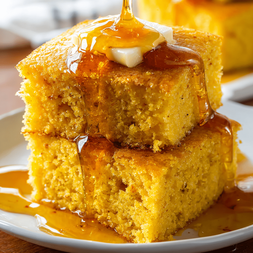Cinnamon Honey Butter Sweet Potato Cornbread Recipe - Recipe Image