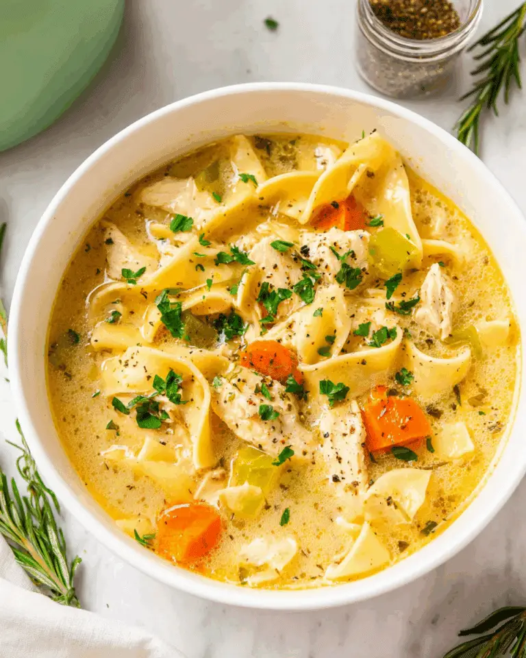 The Best Creamy Chicken Noodle Soup Recipe