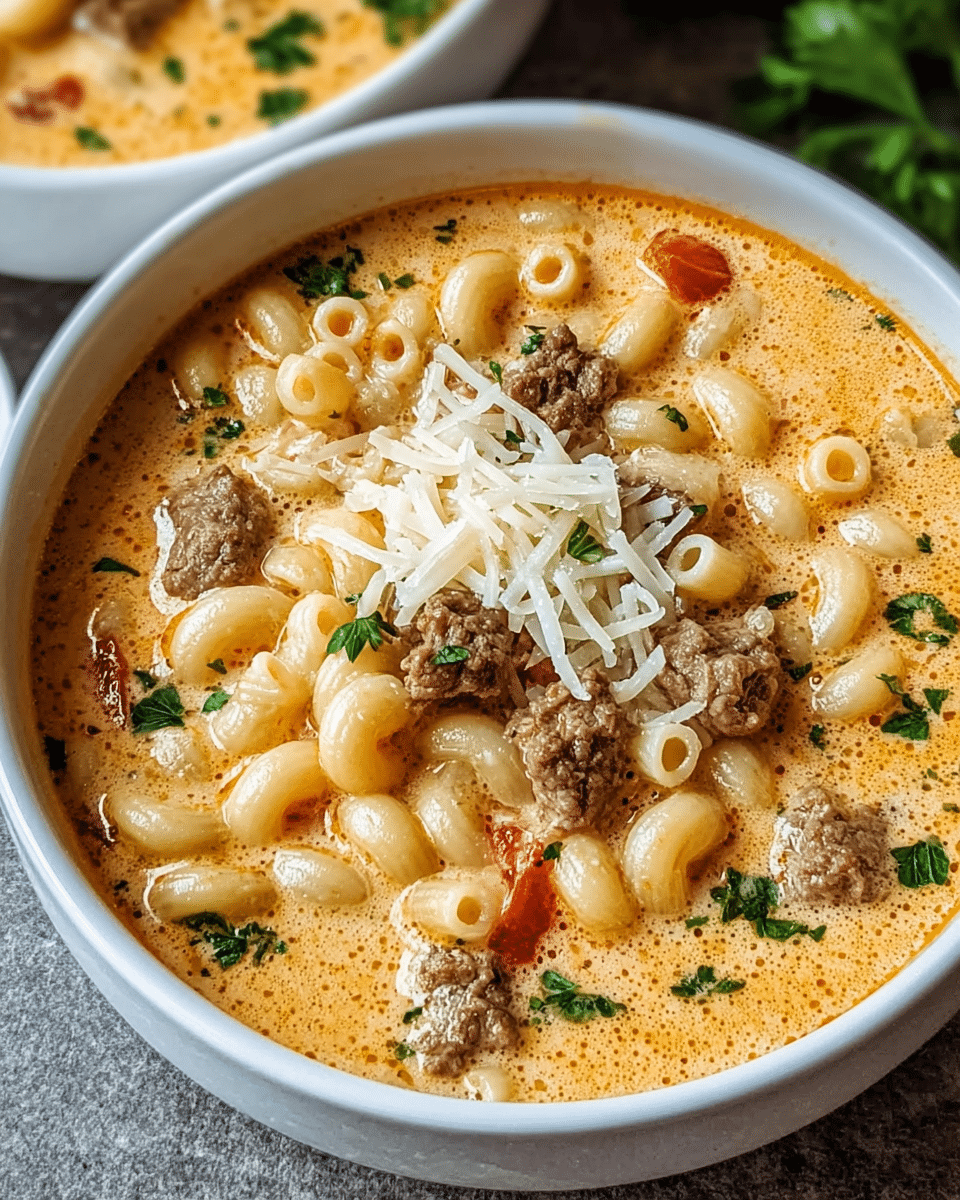 Parmesan Italian Sausage Ditalini Soup Recipe