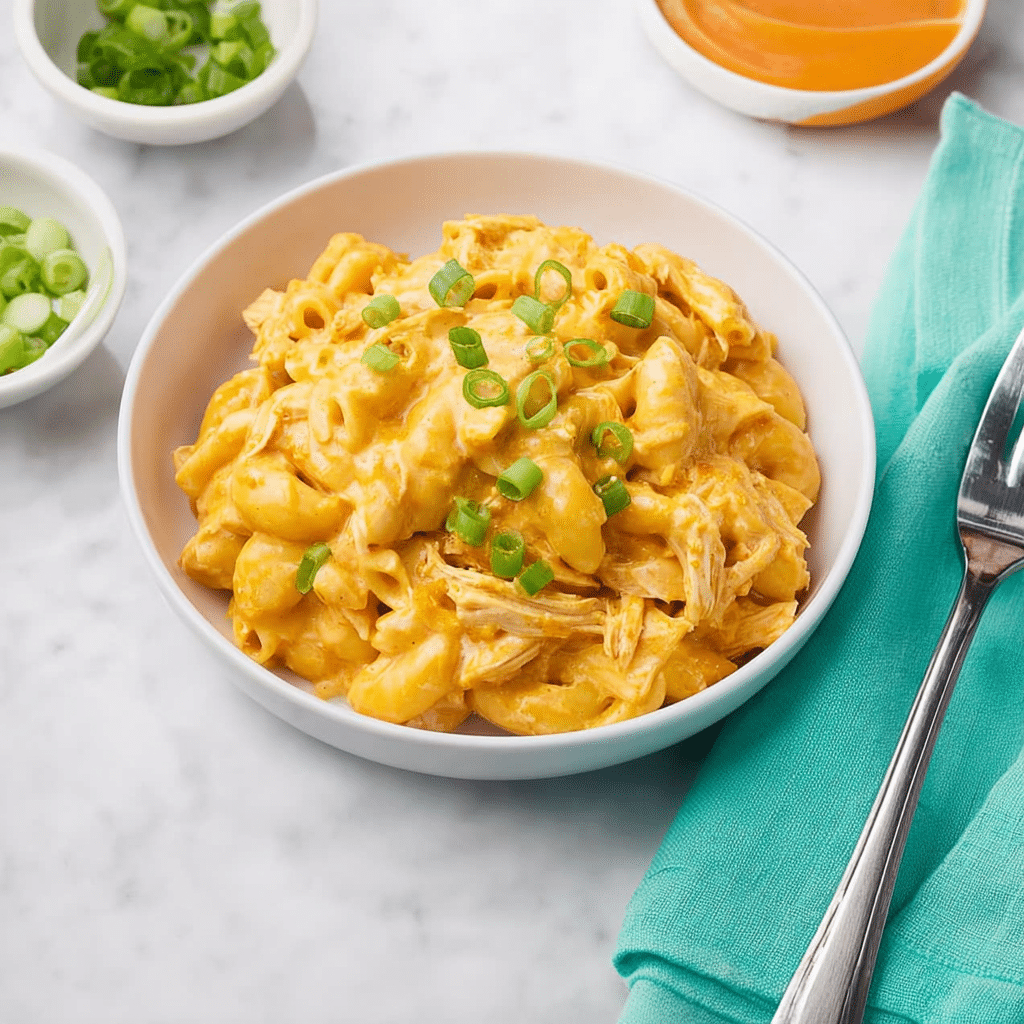 Slow Cooker Buffalo Chicken Mac & Cheese Recipe - Recipe Image