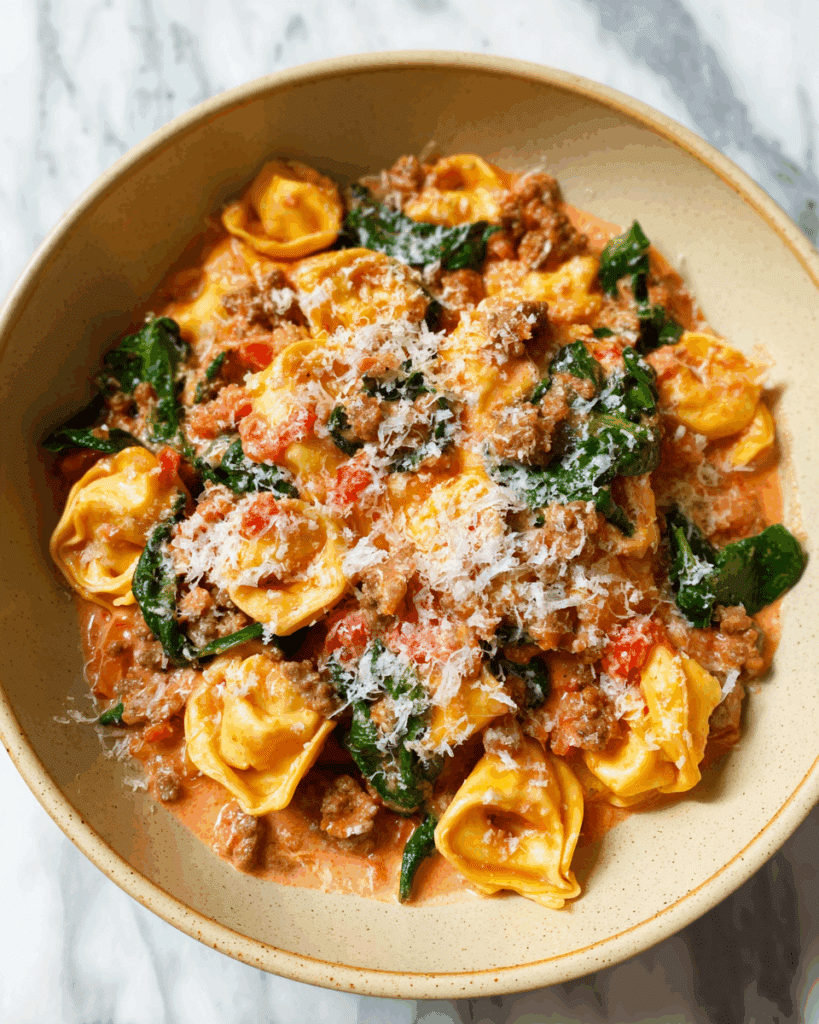 One Pan Tortellini with Sausage Recipe