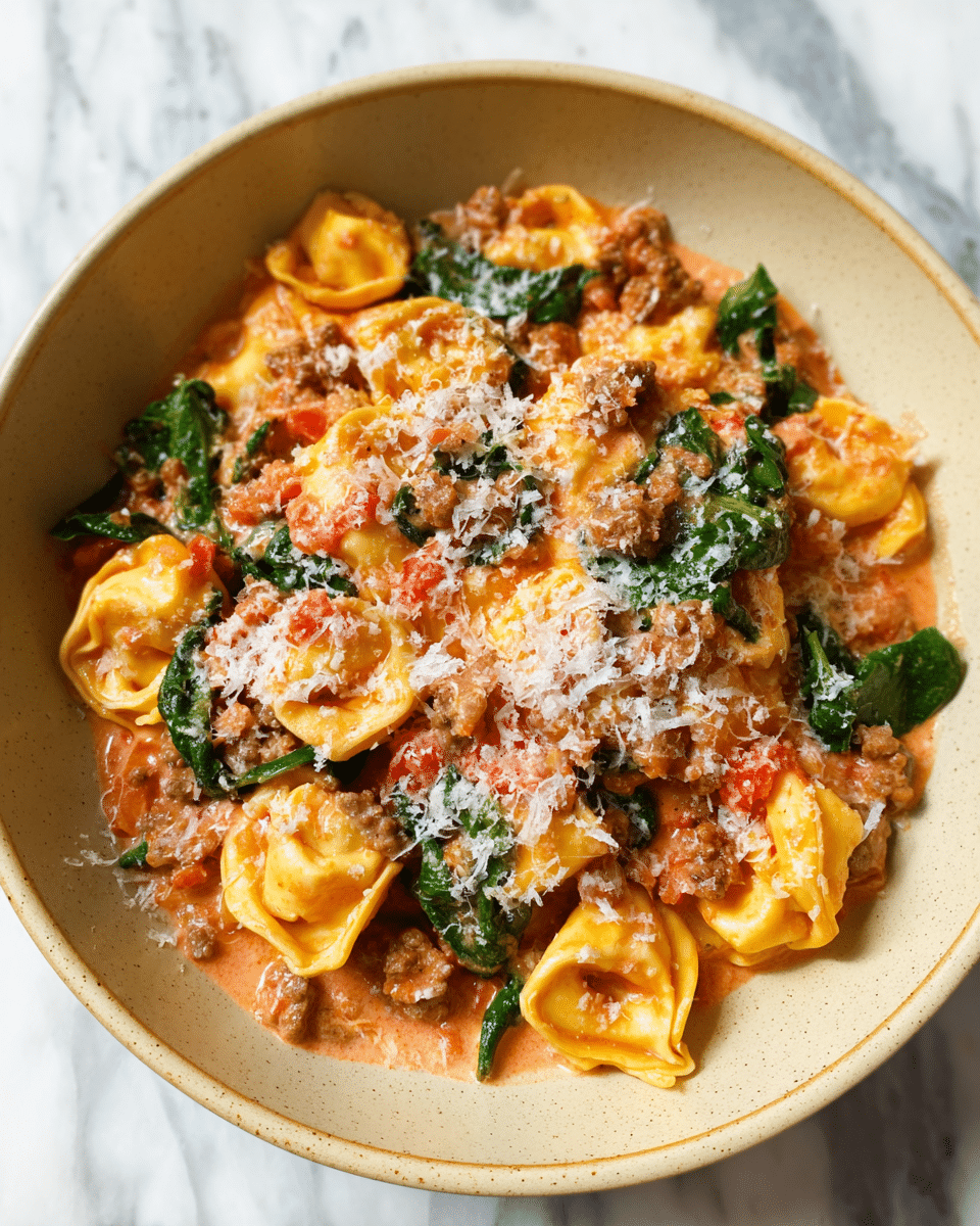 One Pan Tortellini with Sausage Recipe
