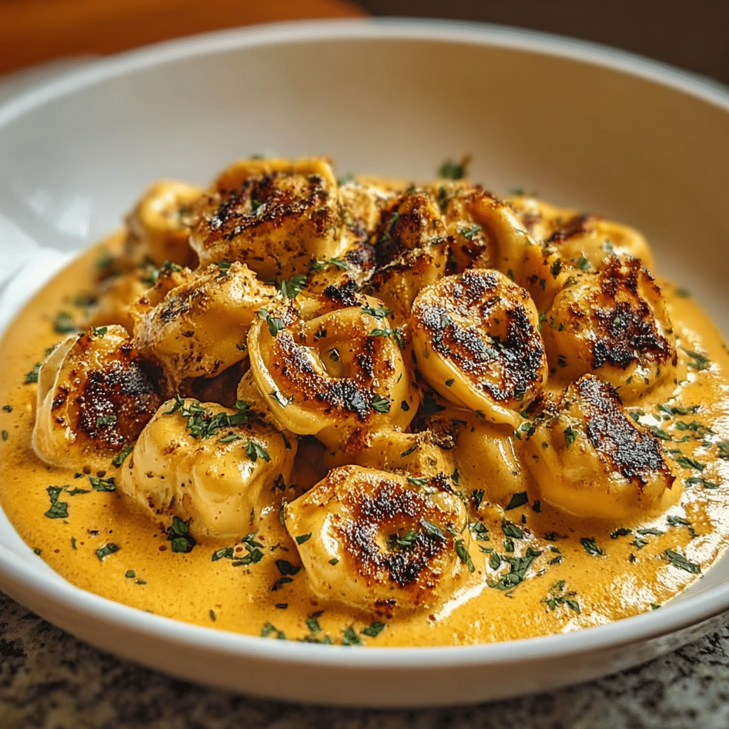 CAJUN CHICKEN TORTELLINI WITH GARLIC SAUCE Recipe - Recipe Image