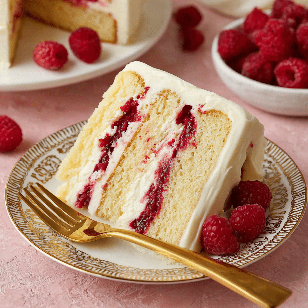 White Chocolate Raspberry Dream Cake : A Heavenly Dessert Recipe - Recipe Image