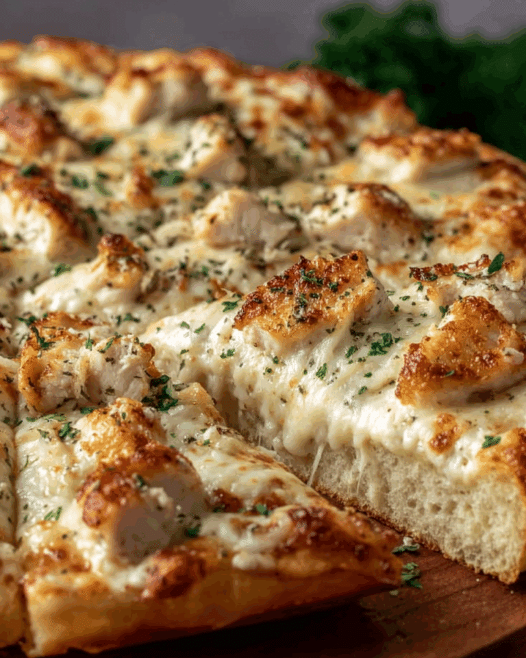 Roasted Garlic White Chicken Pizza Delight Recipe