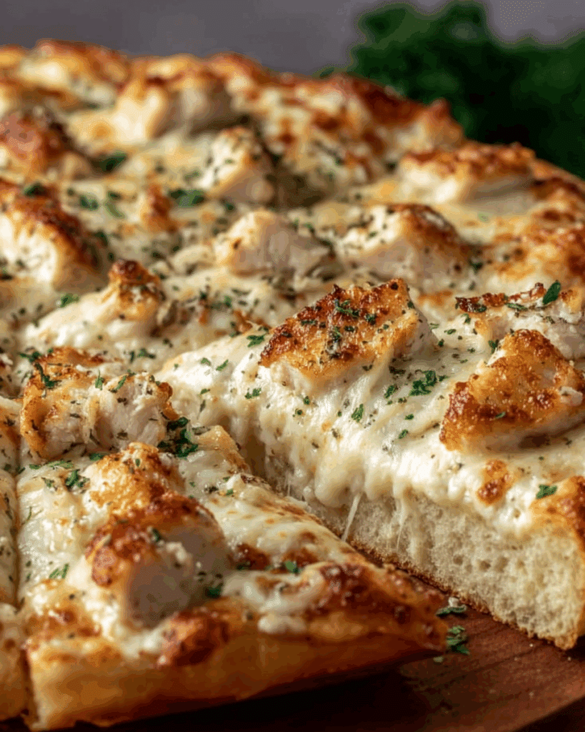 Roasted Garlic White Chicken Pizza Delight Recipe