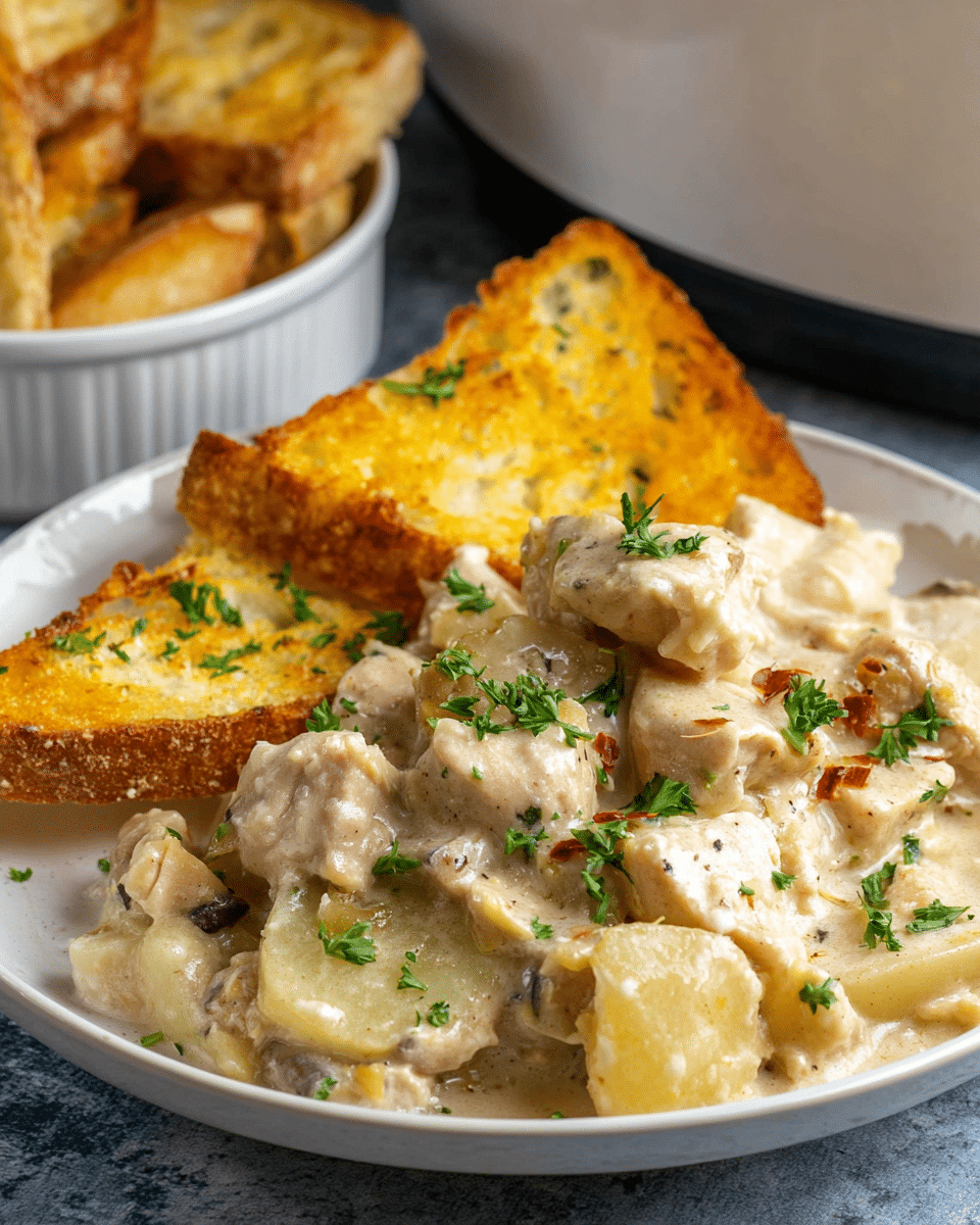 GARLIC PARMESAN CROCKPOT CHICKEN AND POTATOES Recipe