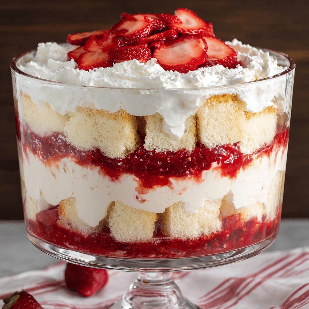 Strawberry Trifle with Cream Cheese Recipe - Recipe Image