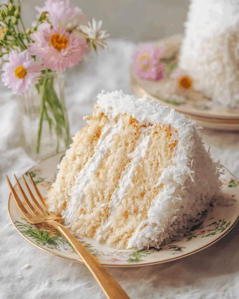 Delicious Creamy Coconut Cake Recipe