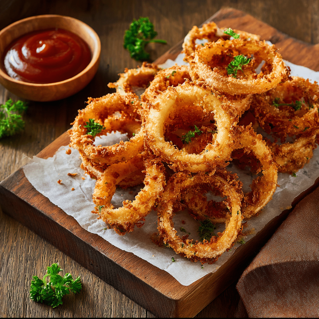 homemade onion rings are crispy, golden, and addictive Recipe - Recipe Image