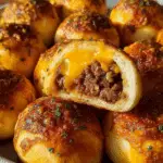EasyGarlic Parmesan Cheeseburger Bombs Recipe