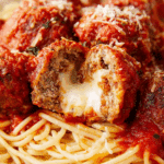 Slow Cooker Mozzarella Stuffed Meatballs Recipe