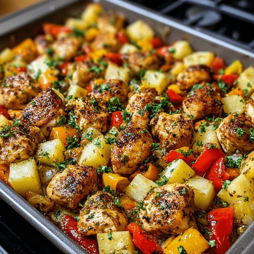 Hawaiian Chicken Sheet Pan Recipe - Recipe Image