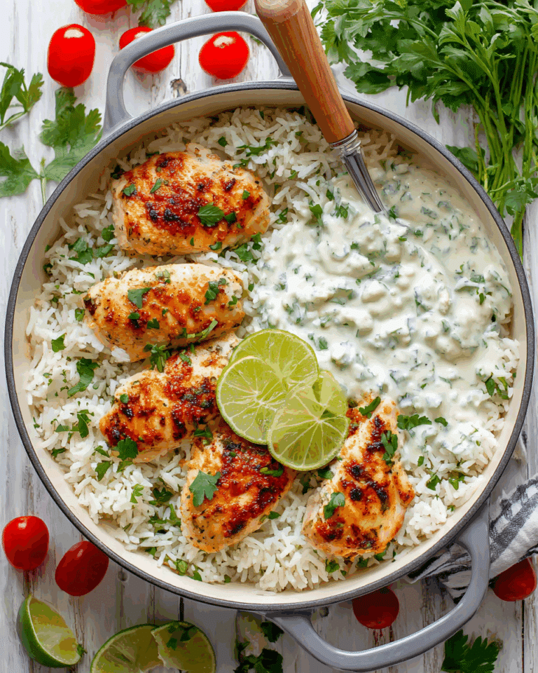 Easy Dump-and-Bake Chicken Tzatziki with Rice Recipe