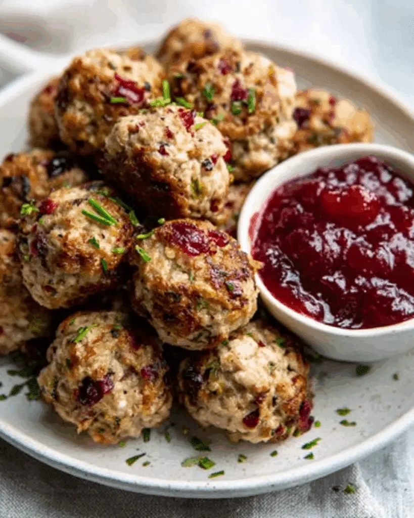 Cranberry Turkey Stuffing Balls Recipe