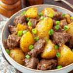 Yummy Garlic Butter Beef Bites with Potatoe Recipe