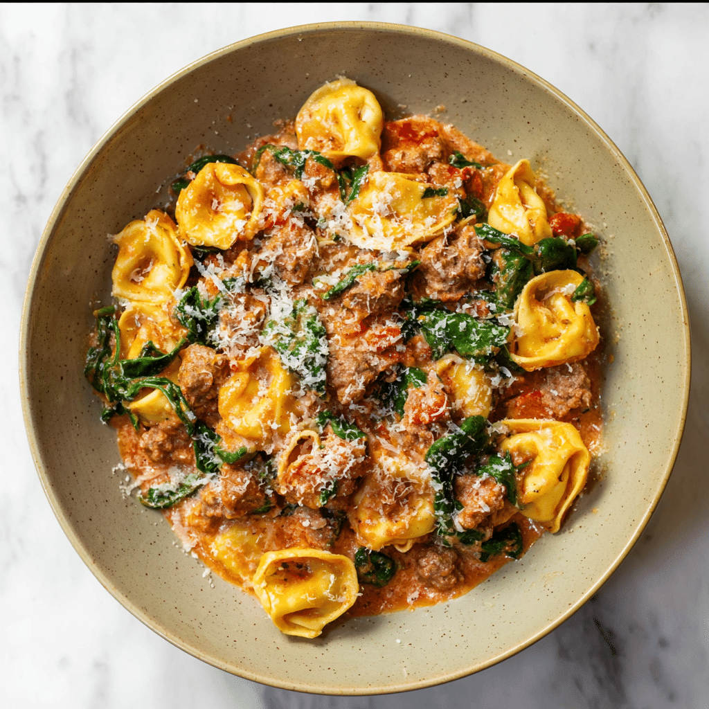One Pan Tortellini with Sausage Recipe - Recipe Image