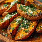 Garlic Parmesan Sweet Potato Wedges Recipe