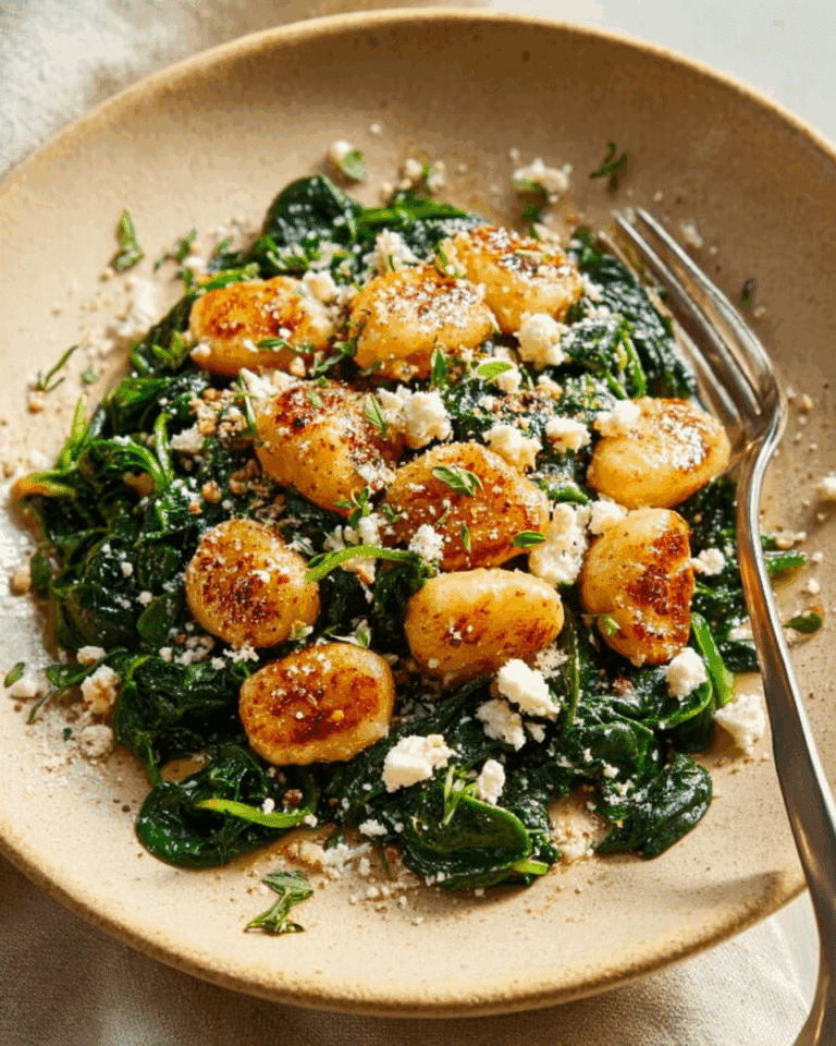 Crispy Gnocchi With Spinach And Feta Recipe