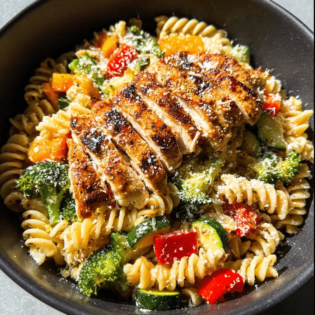 Teriyaki Chicken with Roasted Vegetable Pasta Recipe - Recipe Image