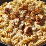 Creamy Pepper Jack Chicken & Sausage Pasta Skillet Recipe