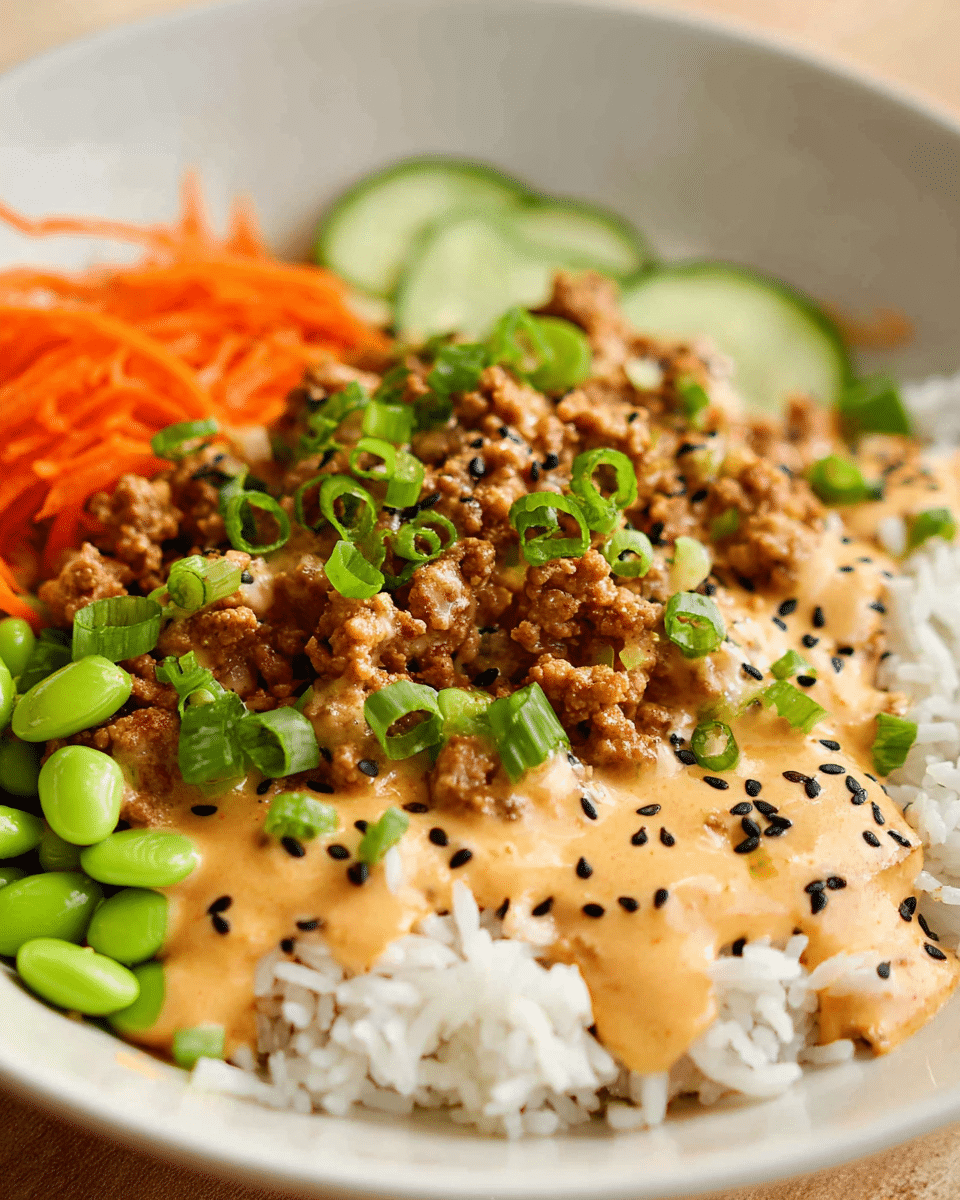 Ground Turkey Rice Bowls with Bang Bang Sauce Recipe