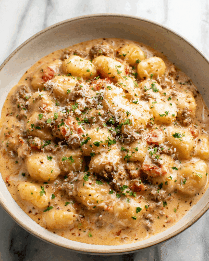 Ground Beef Gnocchi Recipe