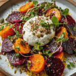 ROASTED BEETS AND CARROTS SALAD WITH BURRATA Recipe