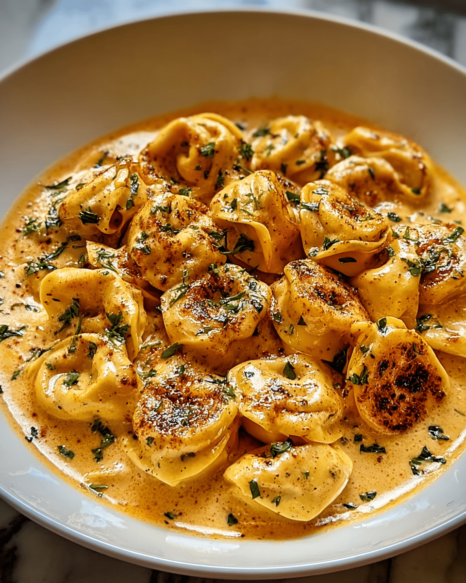 CAJUN CHICKEN TORTELLINI WITH GARLIC SAUCE Recipe