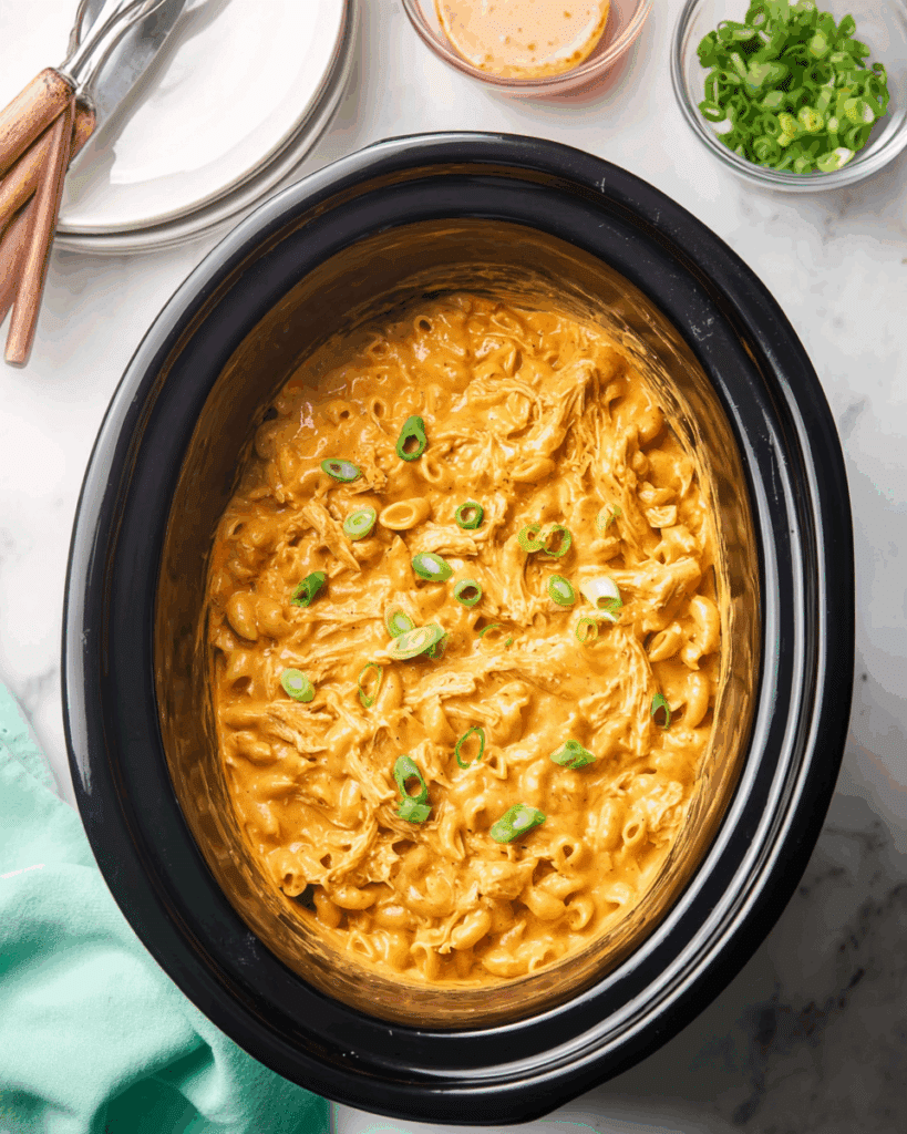 Slow Cooker Buffalo Chicken Mac & Cheese Recipe