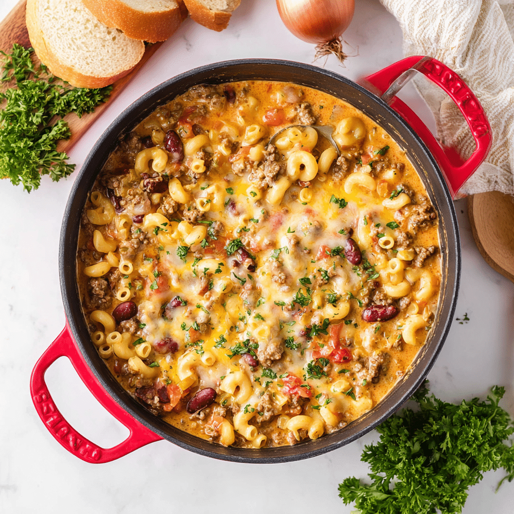 One Pot Chili Mac Recipe - Recipe Image