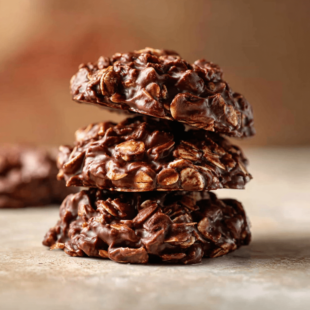 No-Bake Chocolate Oatmeal Cookies Recipe - Recipe Image