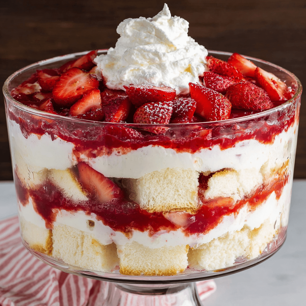 Strawberry Trifle with Cream Cheese Recipe - Recipe Image