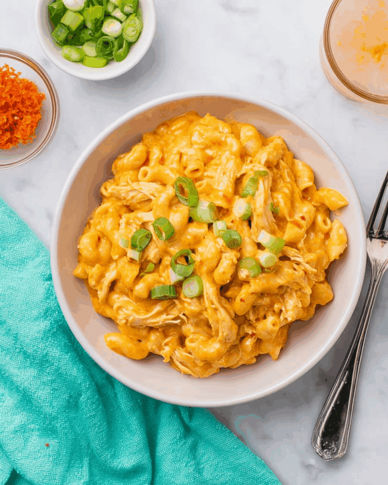 Slow Cooker Buffalo Chicken Mac & Cheese Recipe