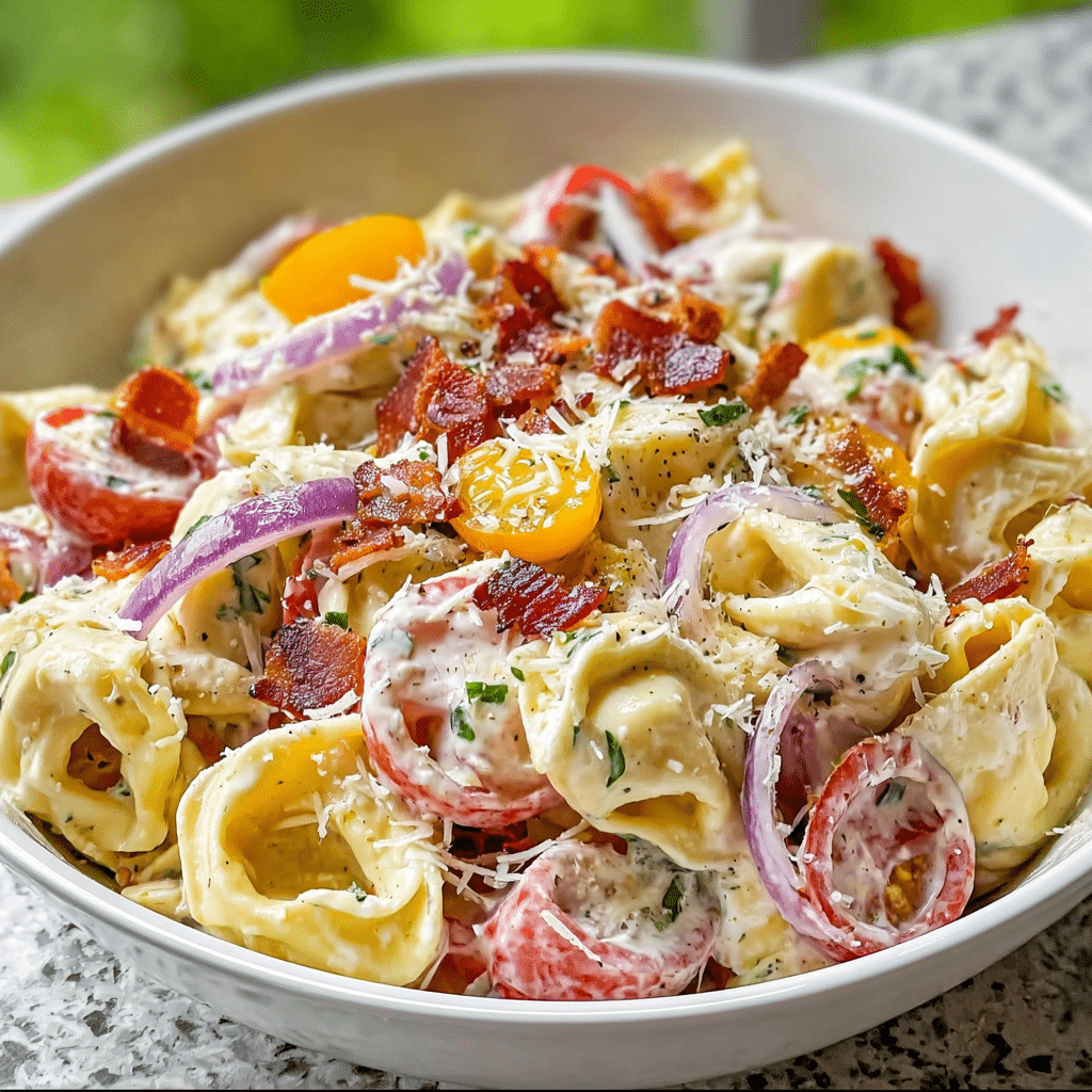 Italian Grinder Tortellini Salad Recipe - Recipe Image