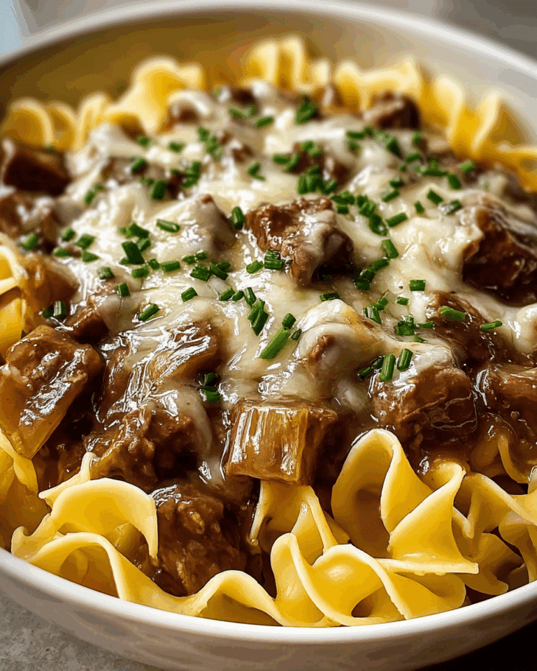 French Onion Beef and Noodles Recipe