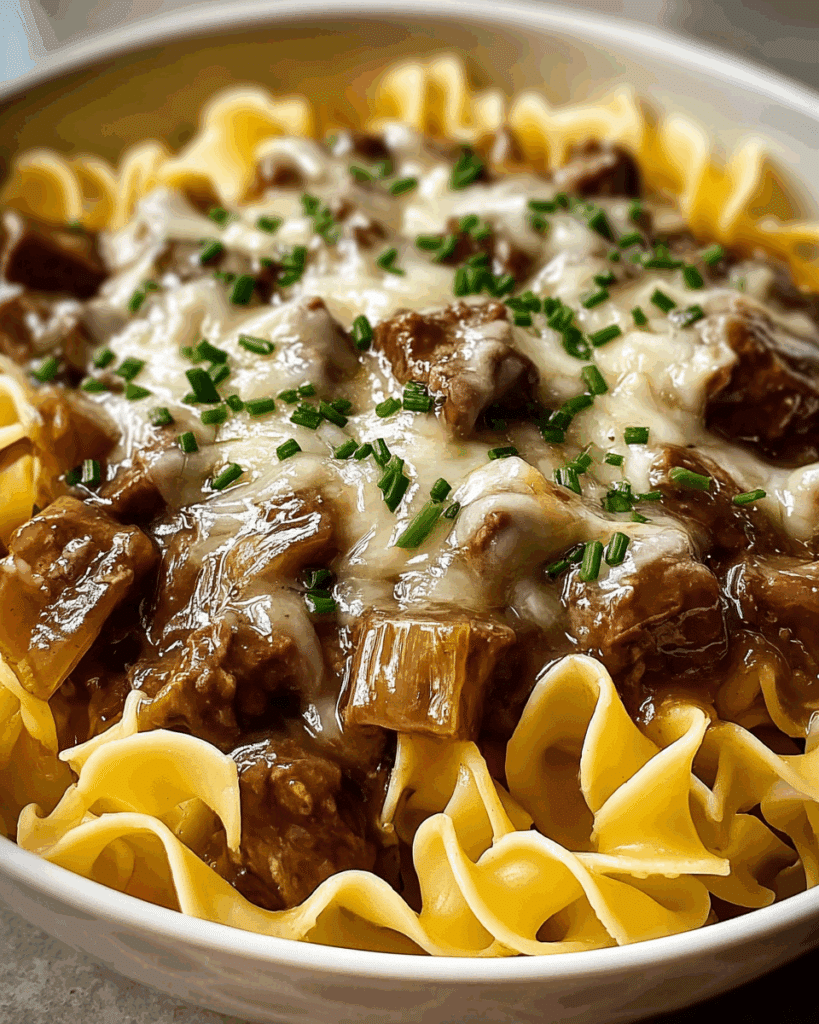 French Onion Beef and Noodles Recipe