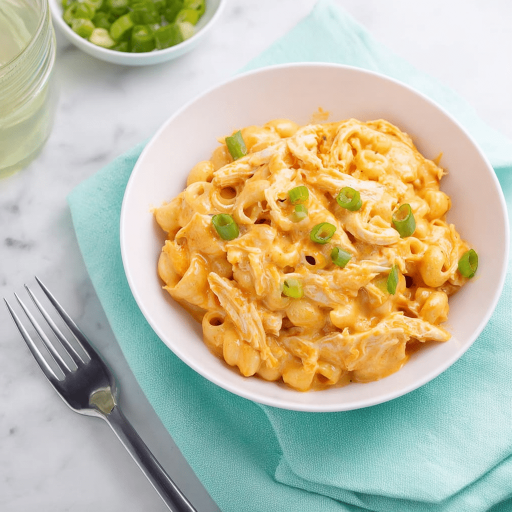 Slow Cooker Buffalo Chicken Mac & Cheese Recipe - Recipe Image