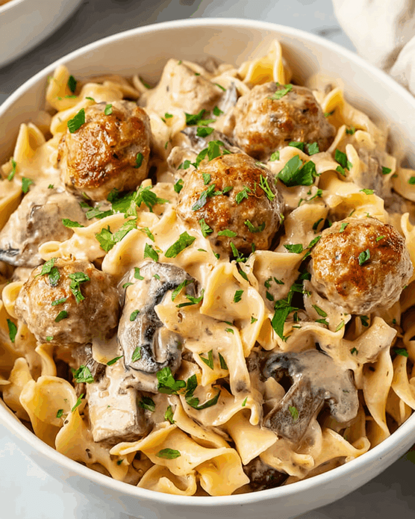 Slow Cooker Meatball Stroganoff Recipe