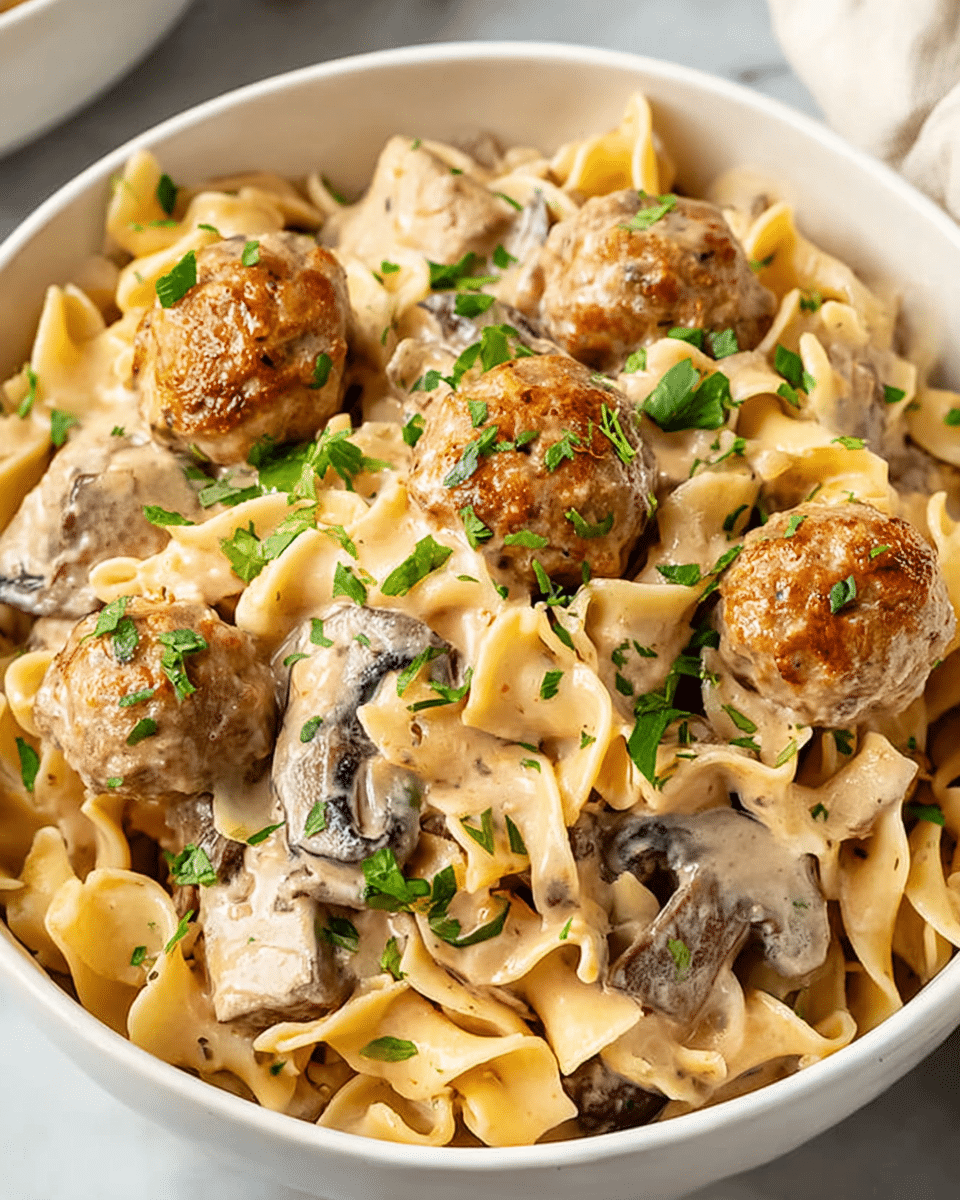 Slow Cooker Meatball Stroganoff Recipe