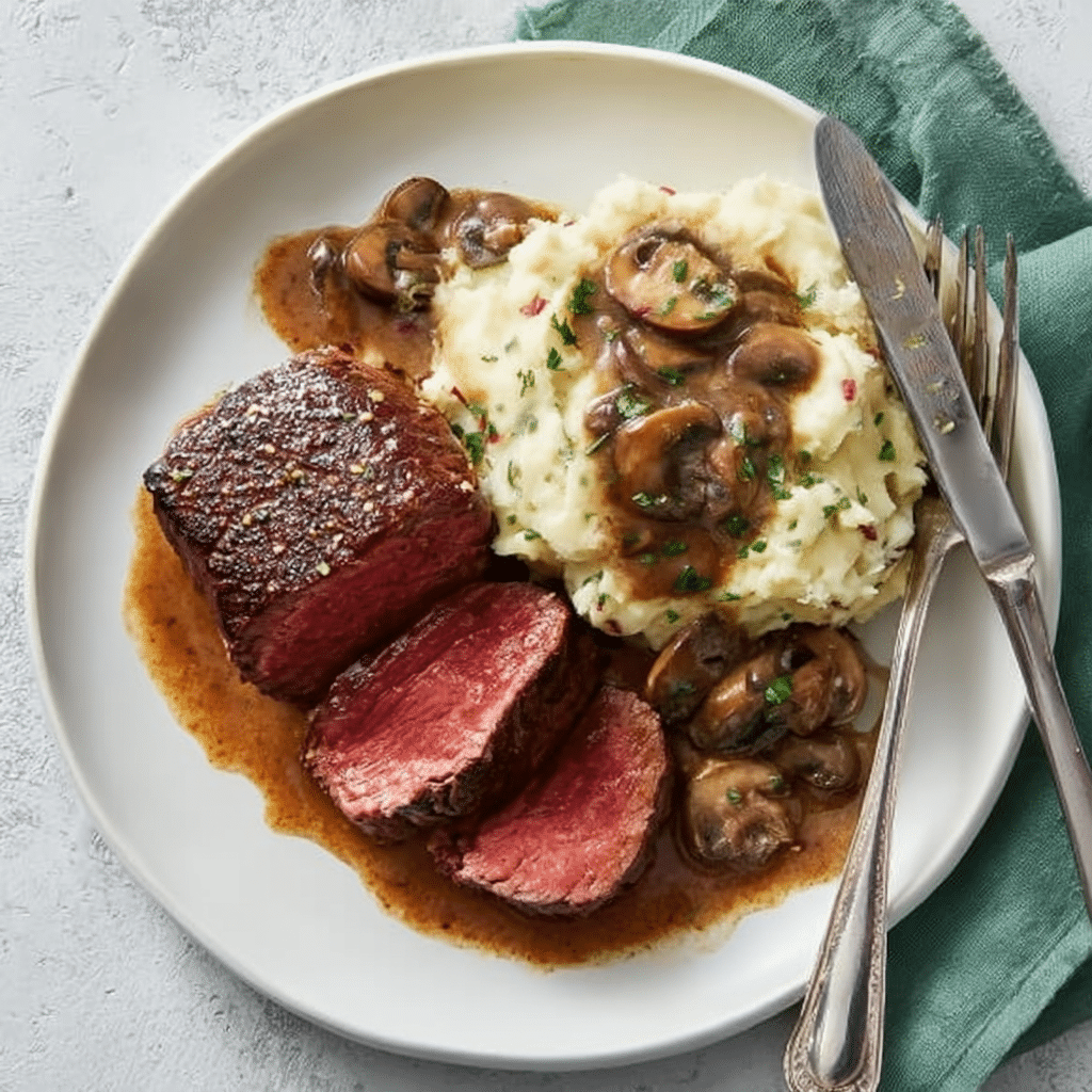 Cheesecake Factory Steak Diane Recipe - Recipe Image