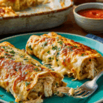 the best Chicken Enchiladas with Sour Cream White Sauce Recipe