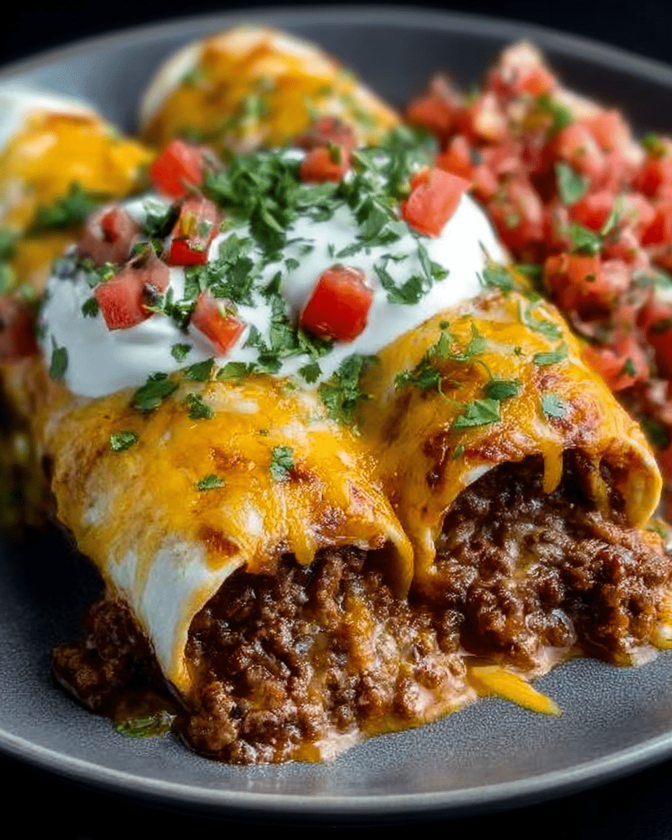 Beef and Cheese Chimichangas Recipe
