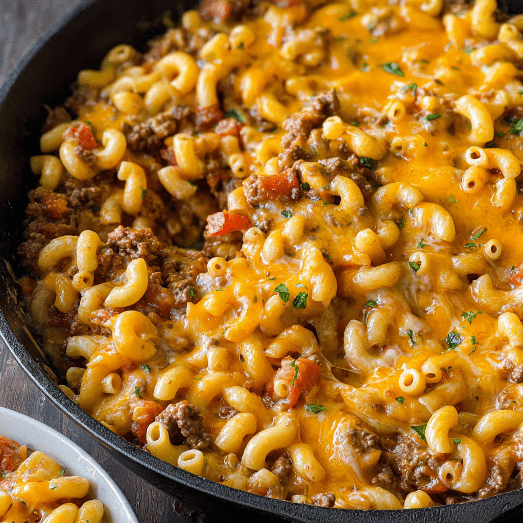 Cheeseburger Pasta Skillet Recipe - Recipe Image