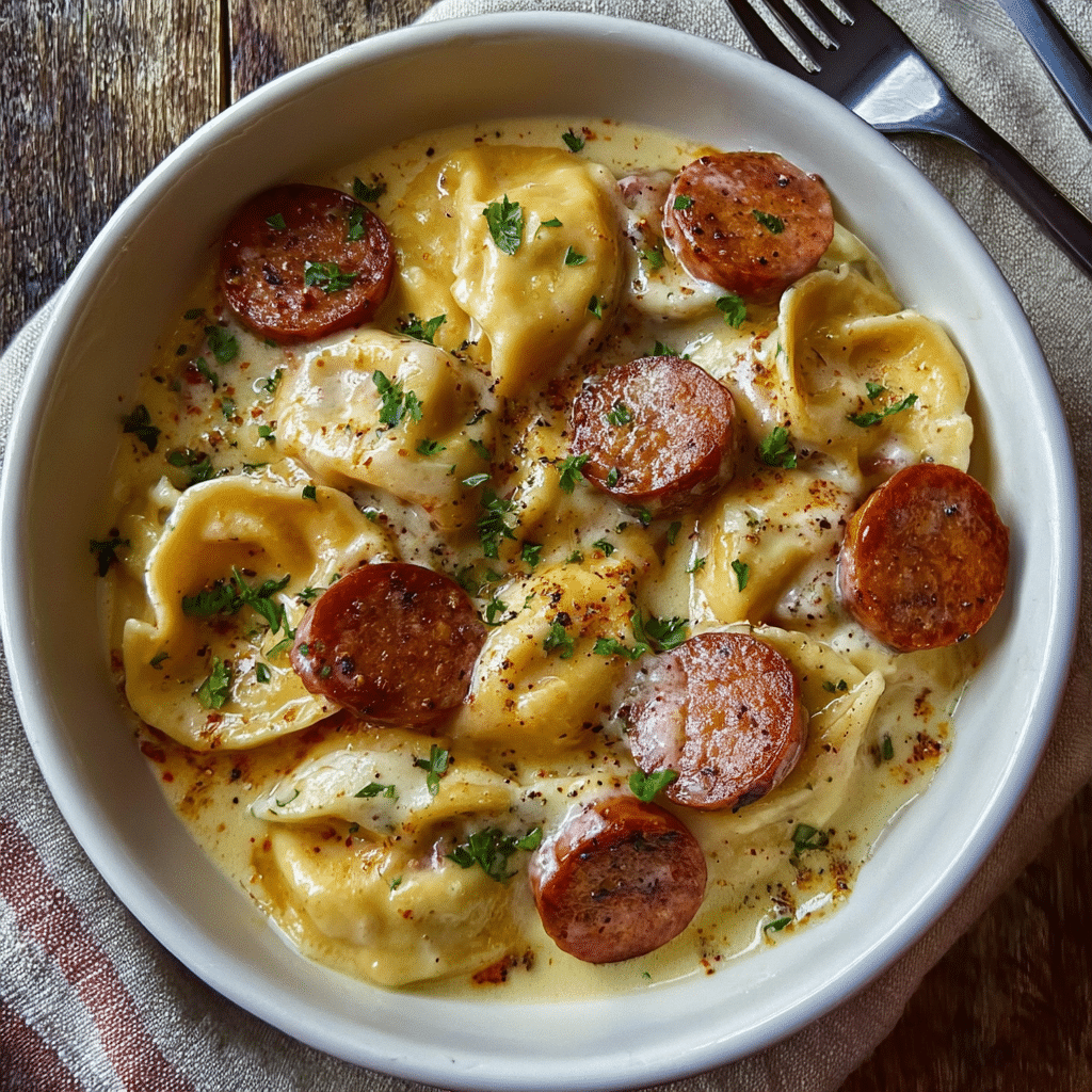 Slow Cooker Pierogi Kielbasa Casserole Recipe - Recipe Image