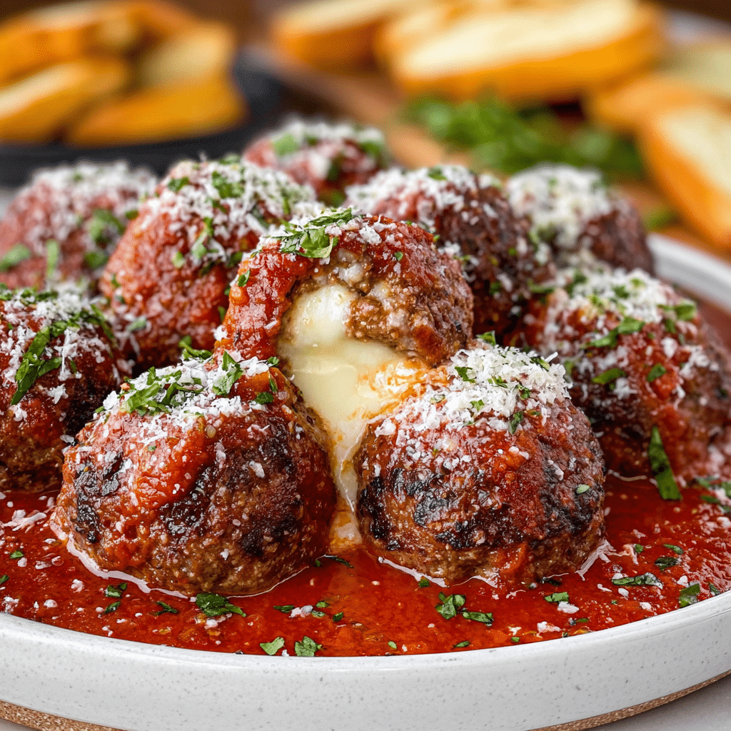 The Best Cheese Stuffed Meatballs Recipe - Recipe Image