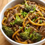 Simple Black Pepper Beef Udon Recipe
