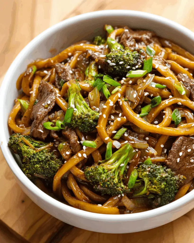 Simple Black Pepper Beef Udon Recipe