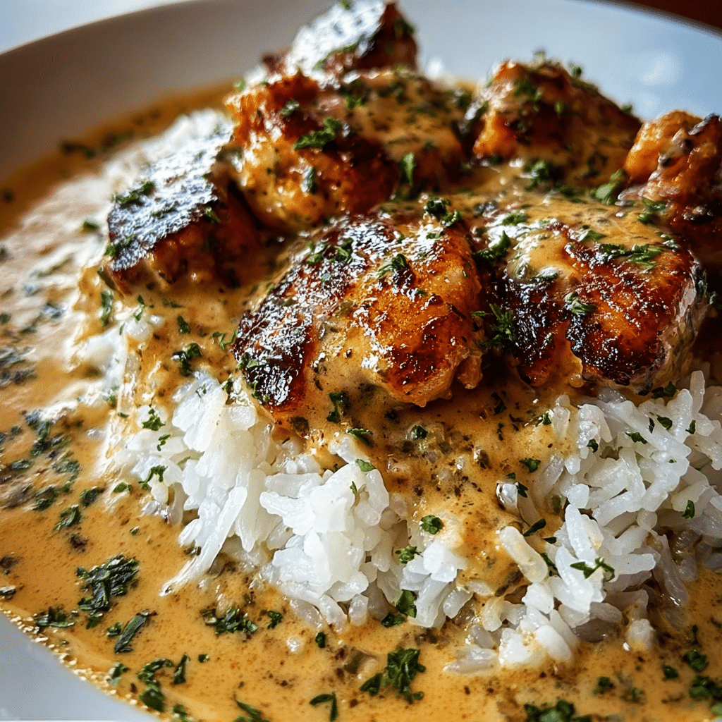 Best Smothered Chicken and Rice Recipe - Recipe Image