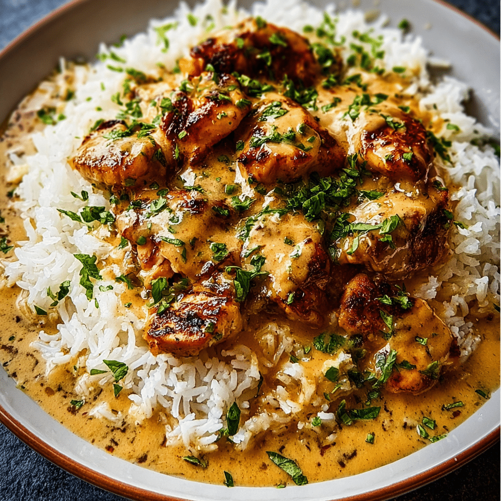 Best Smothered Chicken and Rice Recipe - Recipe Image